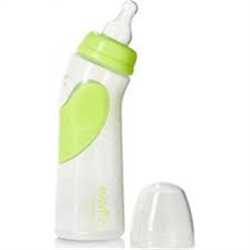 Next Generation 9 ounce First Day Bent Neck Nursery Bottle w/ First Day Natural Flex Gum Rubber Nipple 426