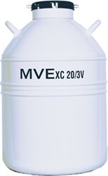 MVE XC 20/3 V  -  6.2 liter/16 day tank - holds 2,500 - 1/2 mL straws, bulk 3,750 712