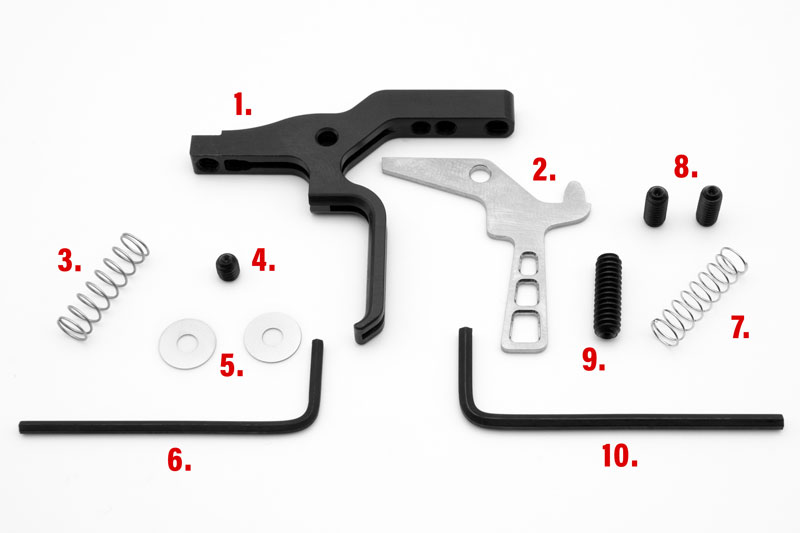 Savage AXIS Flat Trigger Upgrade Kit Labeled Parts