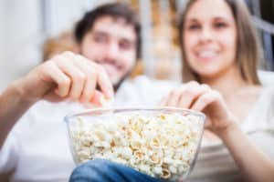 dogs and popcorn